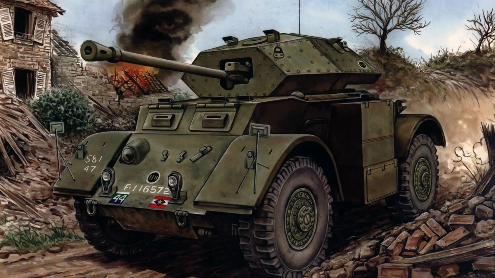 стагхаунд mk iii, средний, armored car, Арт, staghound mk iii