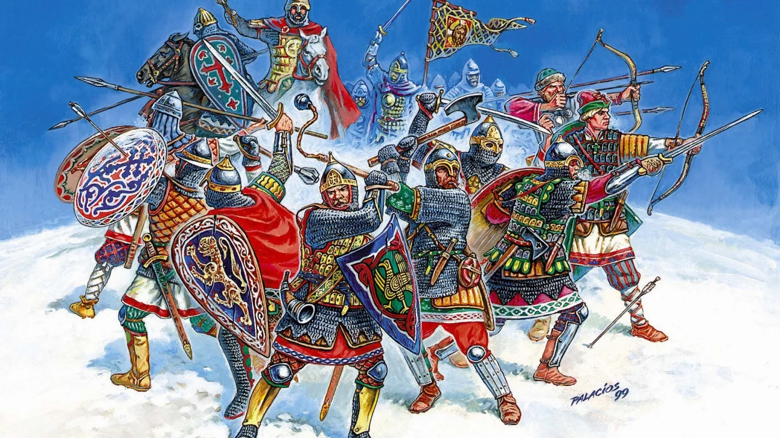 xiii-xiv вв, войн, дружинники, эпоху, русские, Арт, russian knights