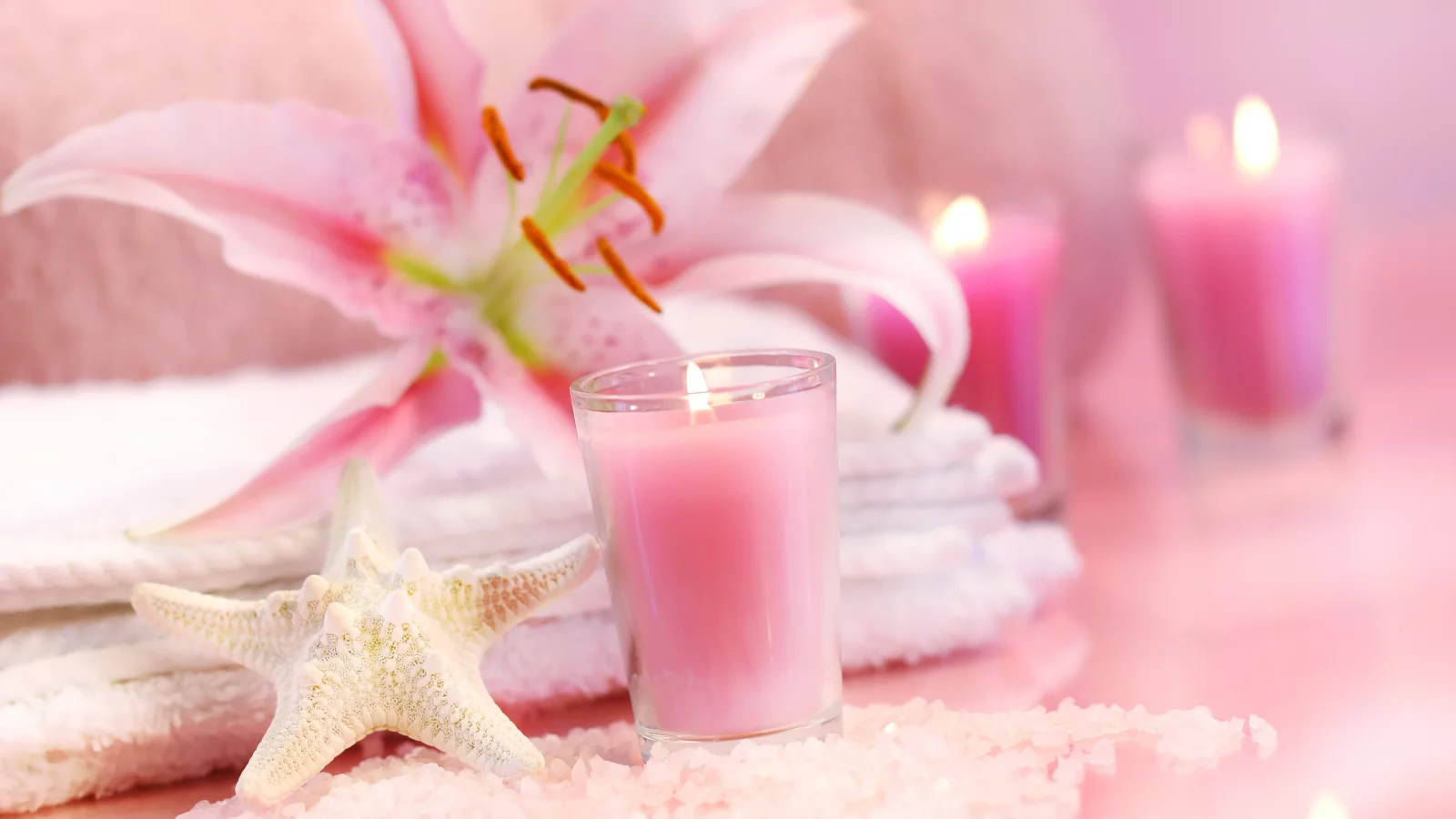 свеча, отдых, полотенце, Spa, релакс, салон красоты
