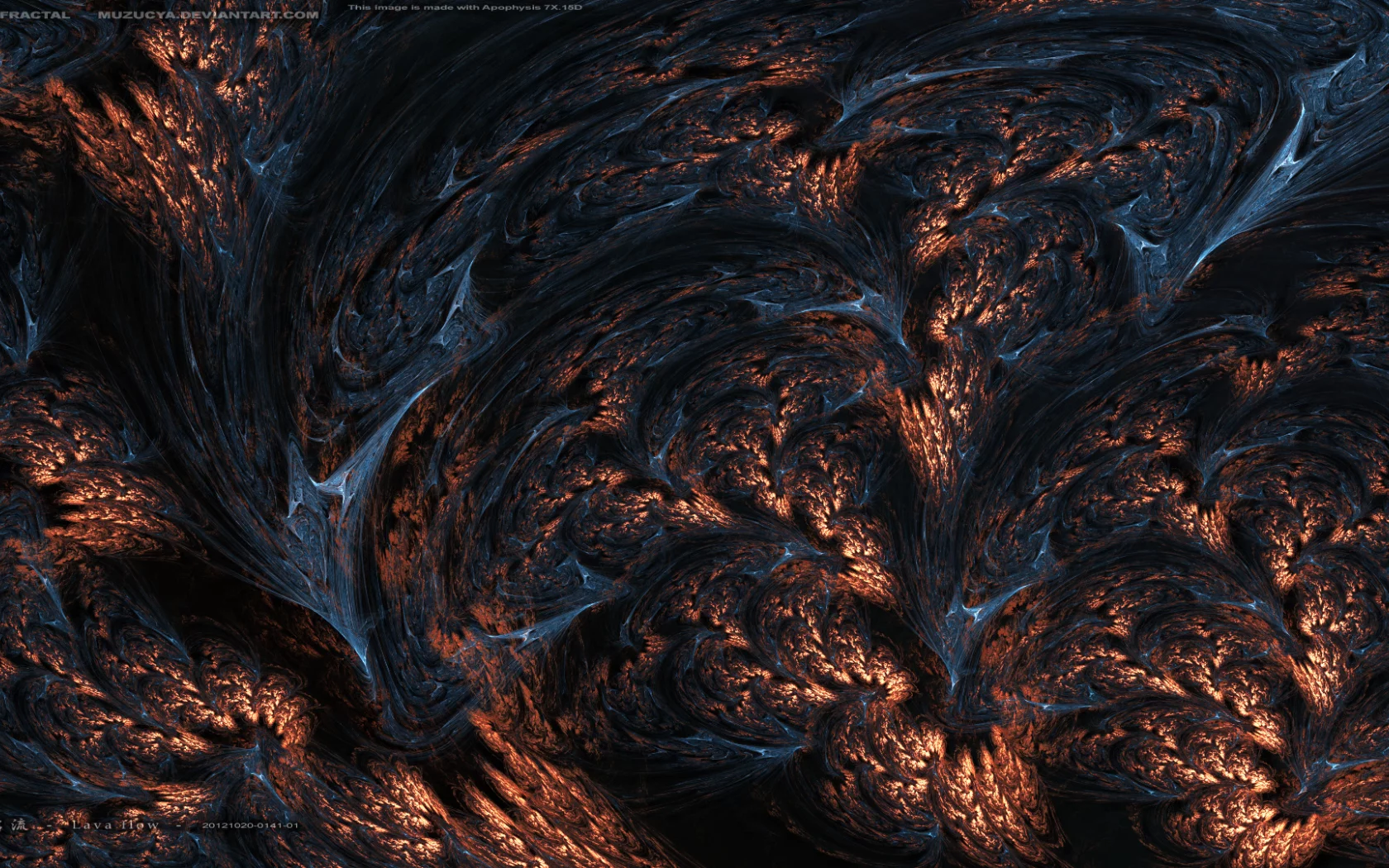 Lava flow, фракталы, лава, скалы