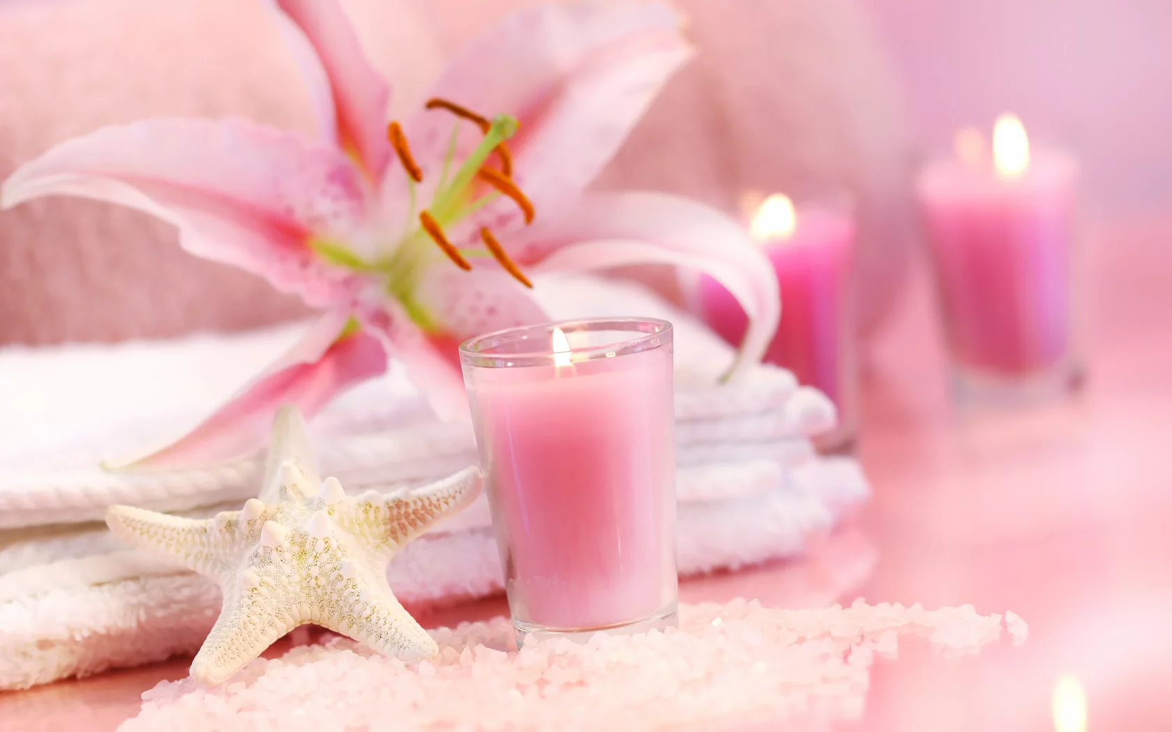 свеча, отдых, полотенце, Spa, релакс, салон красоты