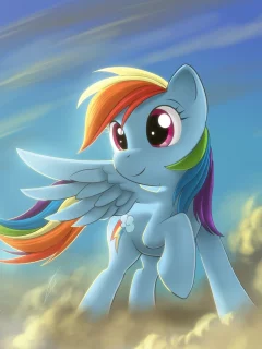 облока, My little pony, пони, rainbow dash