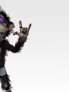 funny, makeup, music, monkey, Shaka ponk, microphone, goz, indian feather
