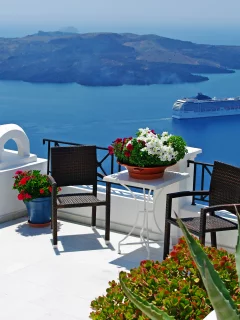 santorini, greece, небо, природа, Лодки, облака, лето, пейзаж