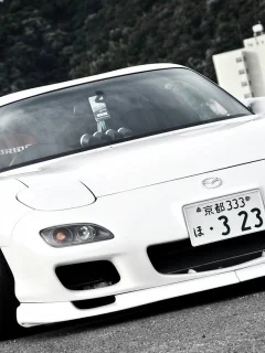 wallpapers, jdm, автомобиль, mazda, japan, rx7, белая, Car, white, обоя, tuning