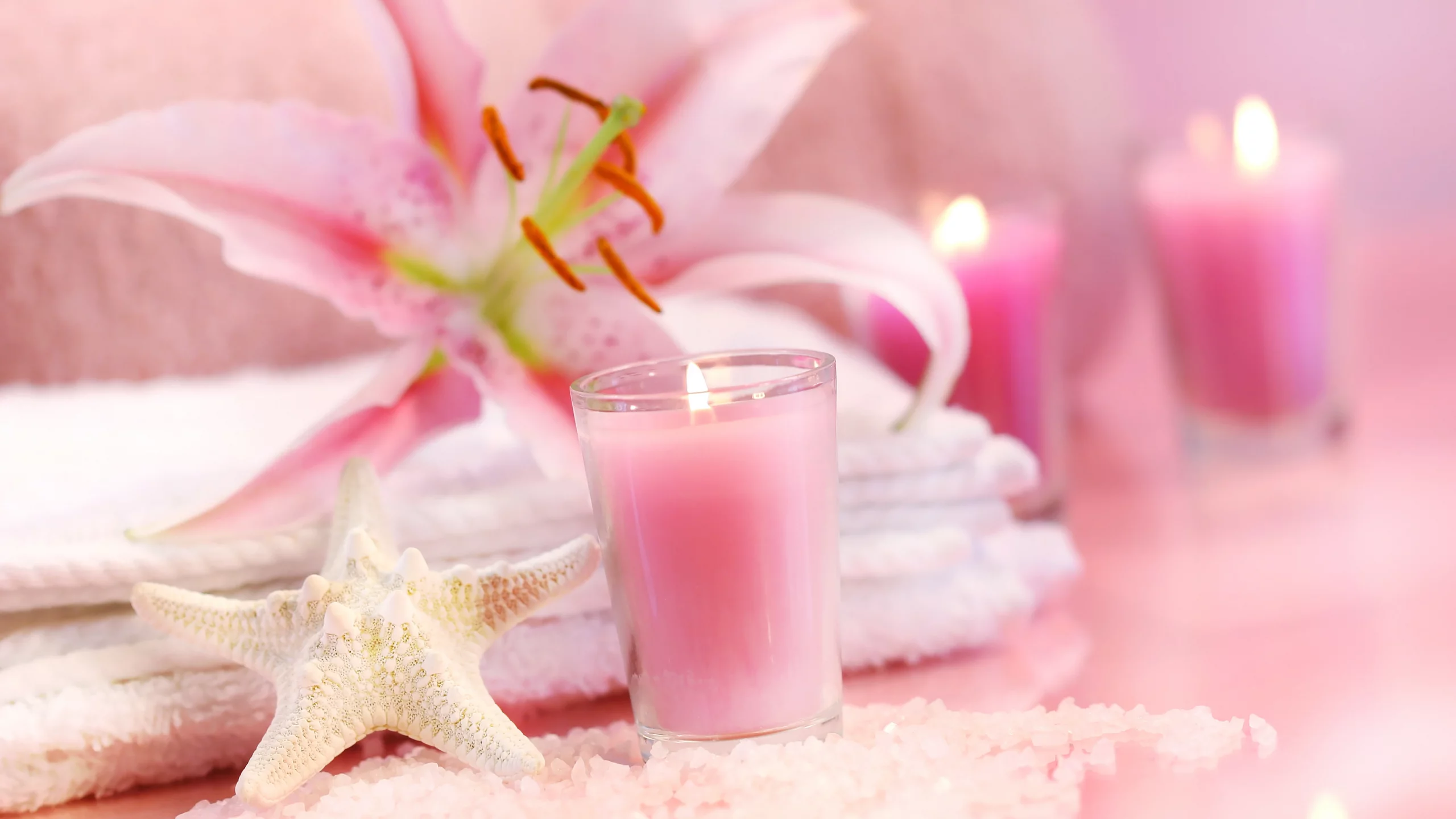 свеча, отдых, полотенце, Spa, релакс, салон красоты