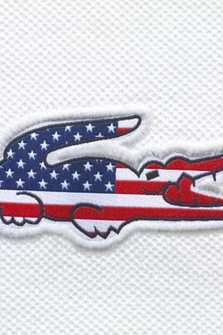 крокодил, Lacoste, usa, сша, флаг