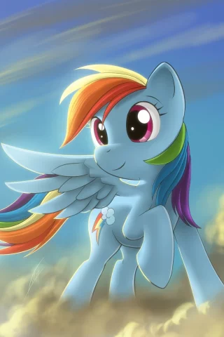 облока, My little pony, пони, rainbow dash