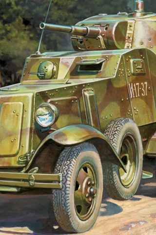 Арт, средний, советский, ба-10, бронеавтомобиль, был