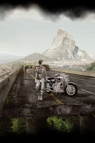 мотоцикл, девушка, dayz, Alexander malkin, games, зомби