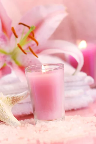 свеча, отдых, полотенце, Spa, релакс, салон красоты