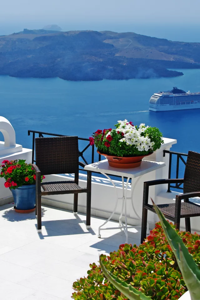 santorini, greece, небо, природа, Лодки, облака, лето, пейзаж