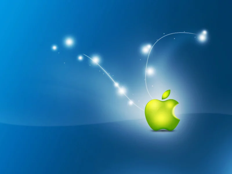 фон, Apple, зеленое, яблоко, искры