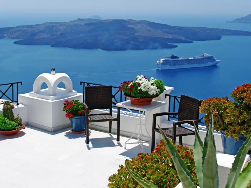 santorini, greece, небо, природа, Лодки, облака, лето, пейзаж