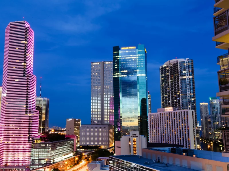 lights, сша, Usa, miami, флорида, florida, город, city, night, майями