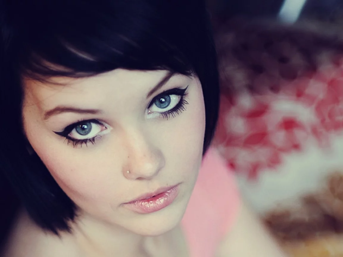милая, модель, взгляд, брюнетка, глаза, Mellisa clarke