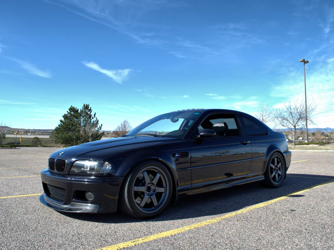 Bmw, trees, wheels, m3, диски, купе, деревья, чёрный, бмв, e46, black