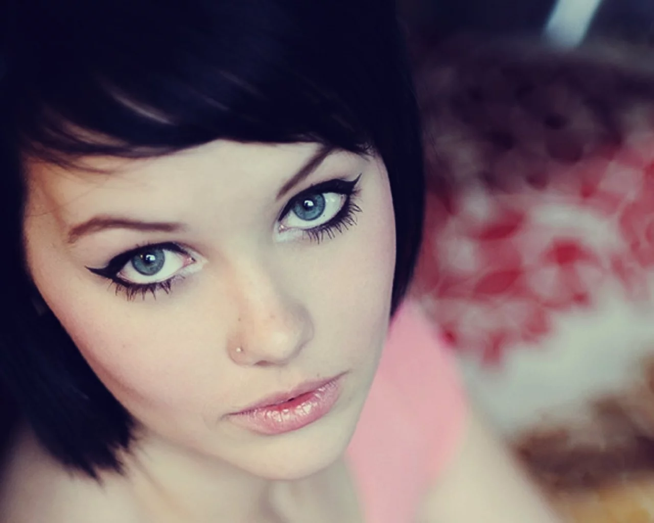 милая, модель, взгляд, брюнетка, глаза, Mellisa clarke