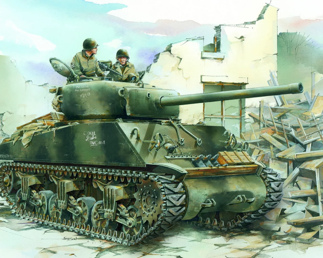 M4, вторая мировая война, танкисты, sherman, танк, шерман