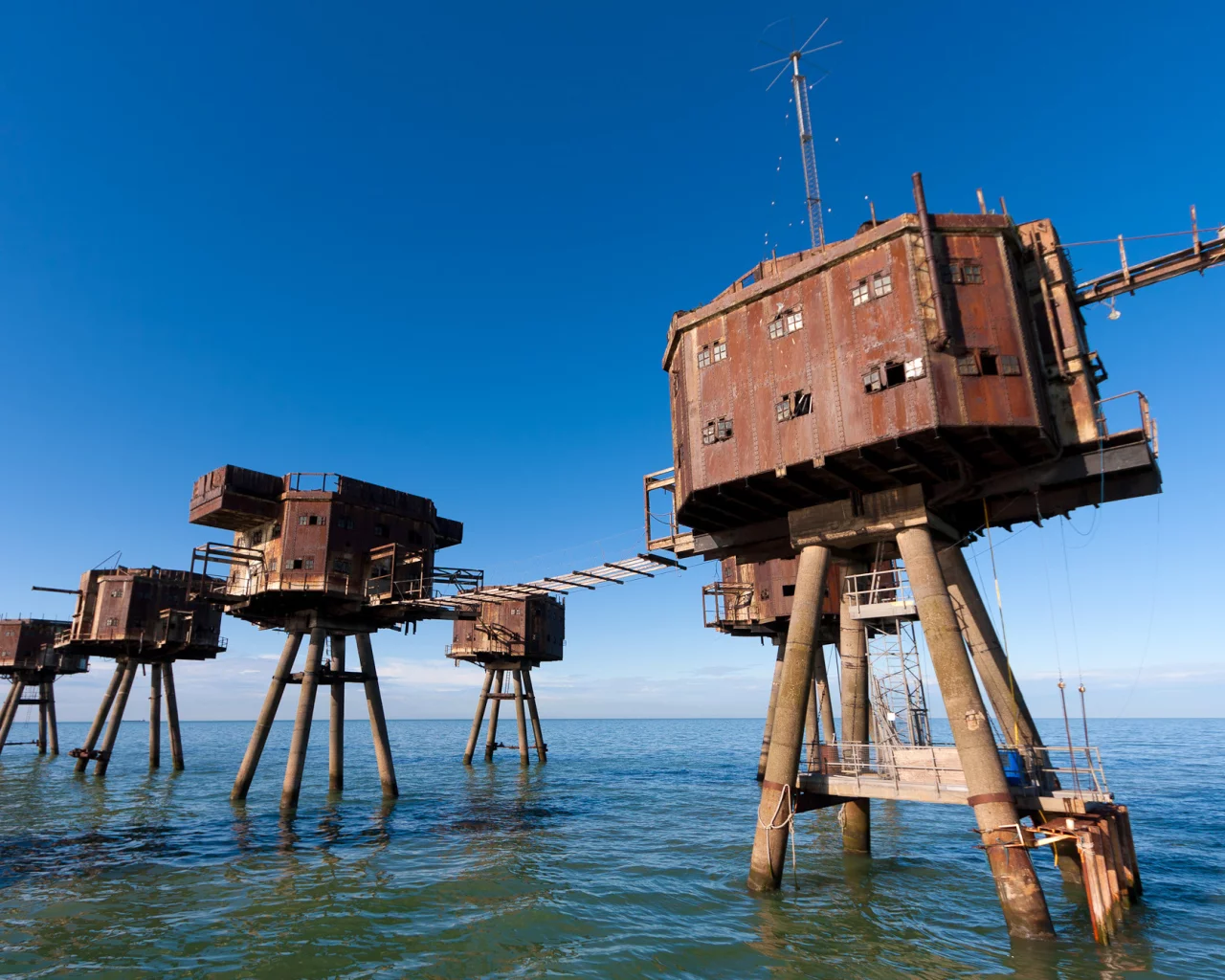Maunsell army sea forts, море, небо