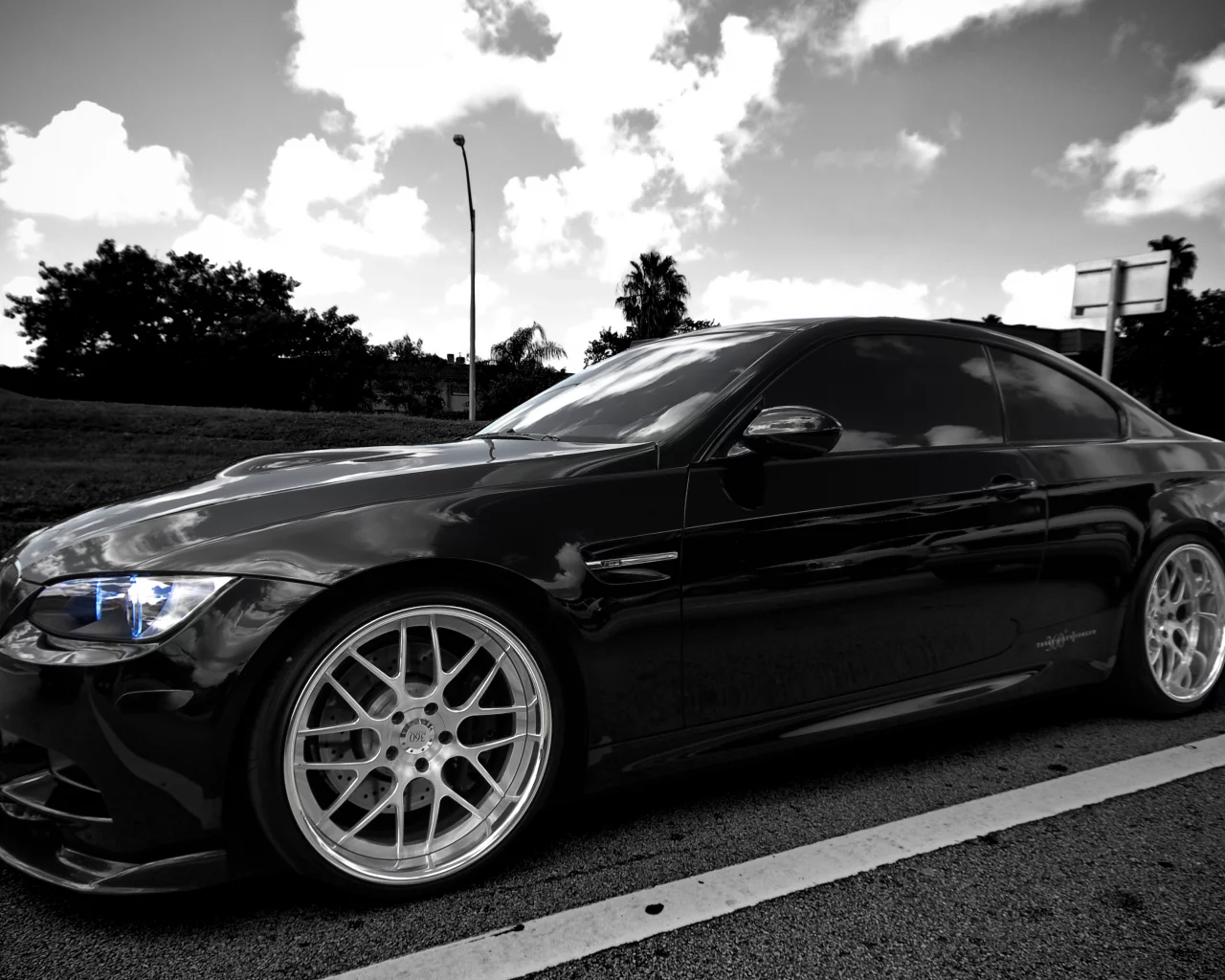 шоссе, e92, black, Bmw, бмв, чёрный, m3