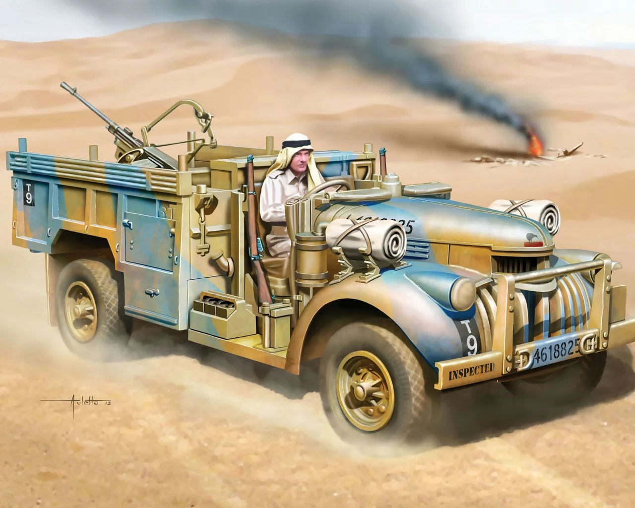 патрульный, британский, long range desert group patrol car, Арт