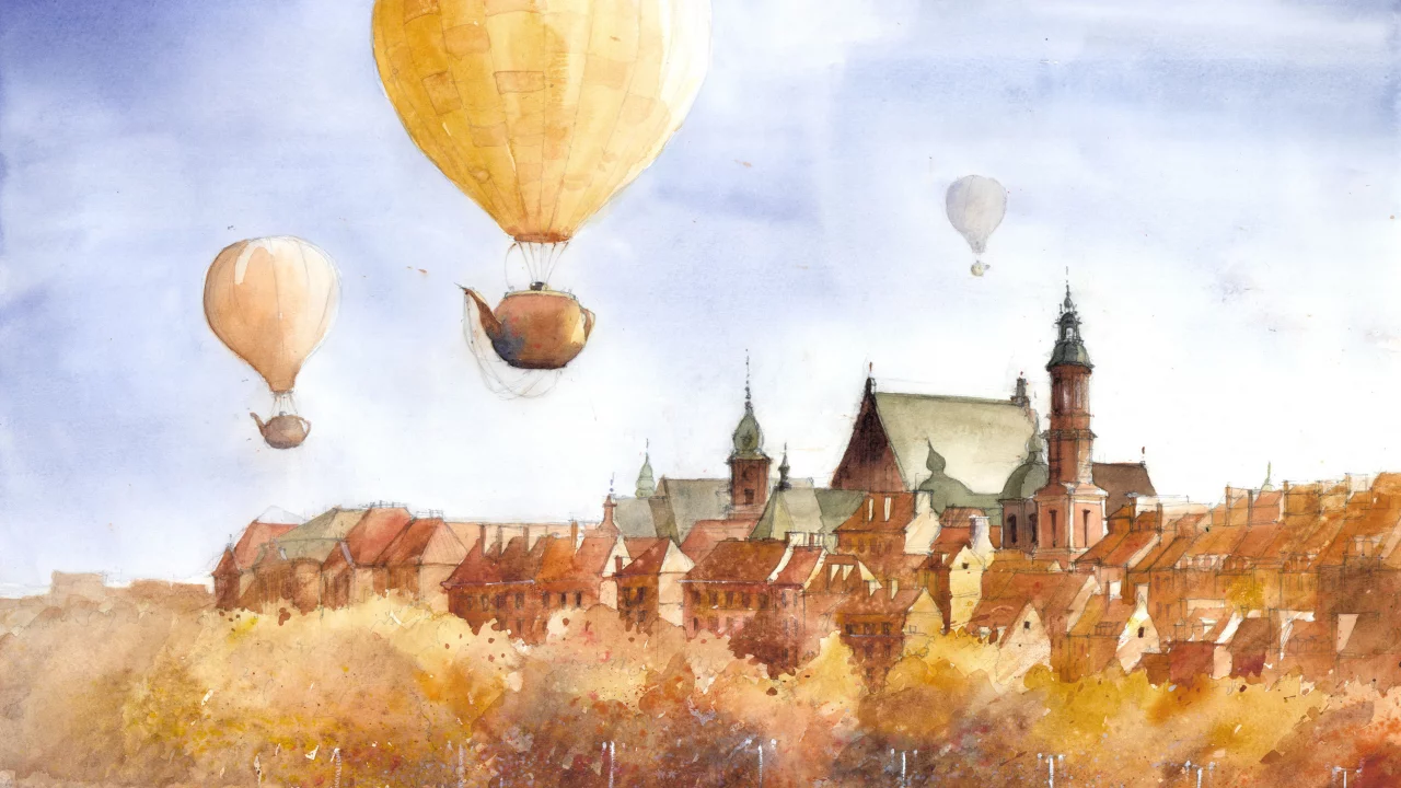tytus brzozowski, Арт, рисунок, полёт, сюрреализм, чайники