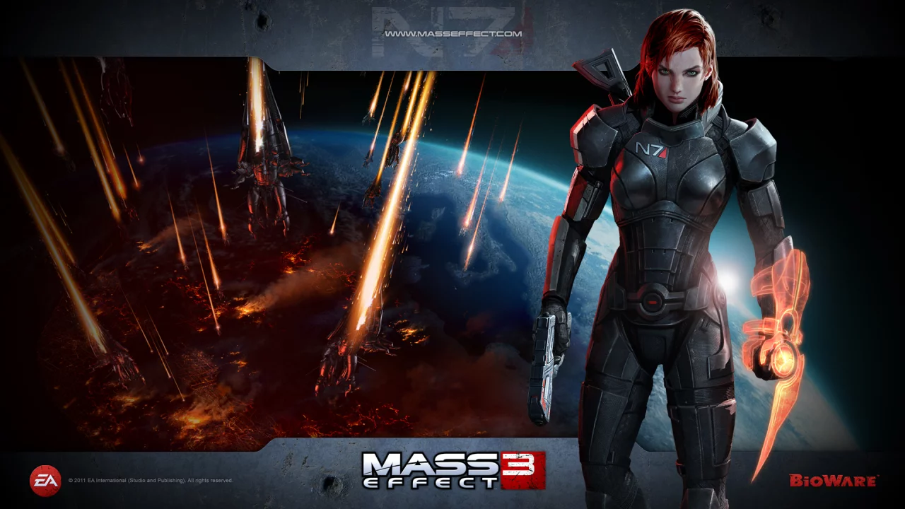 Masseffect3, космас, девушка, N7
