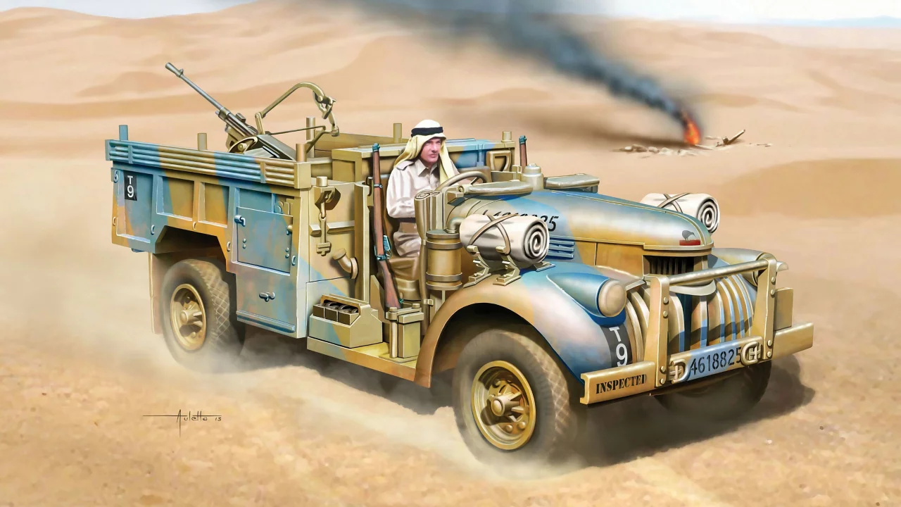 патрульный, британский, long range desert group patrol car, Арт