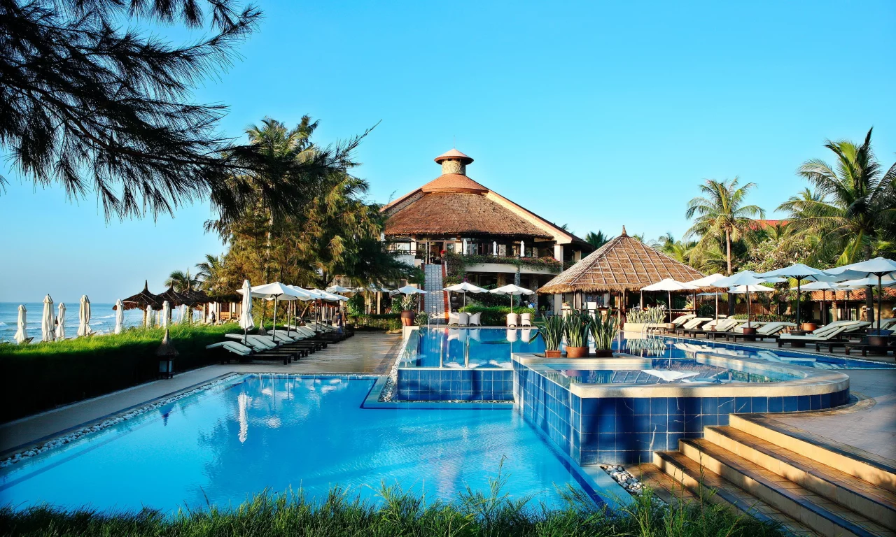 дом, pool, пальмы, Interior, море, бассейн, архитектура