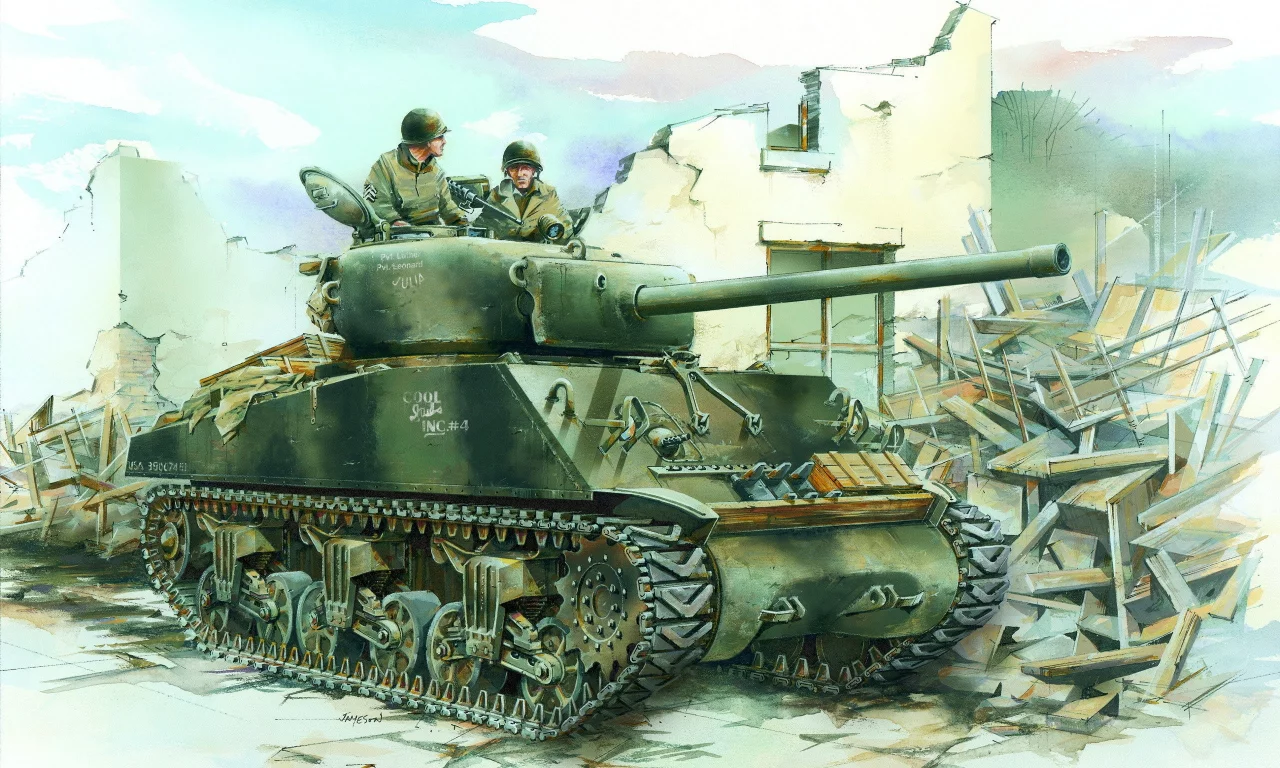 M4, вторая мировая война, танкисты, sherman, танк, шерман