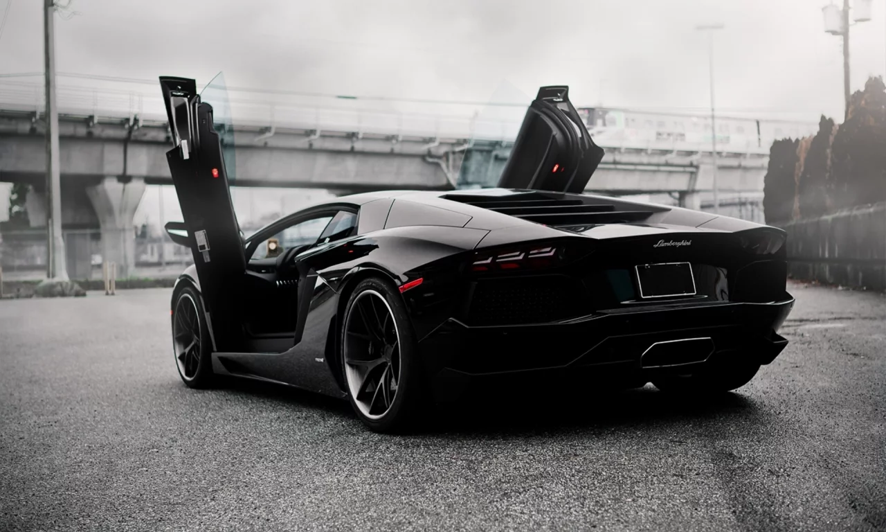ламбо двери, Lamborghini aventador, pur 4our depth, зад