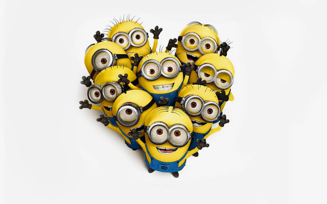 миньоны, белый фон, despicable me, Гадкий я, желтые
