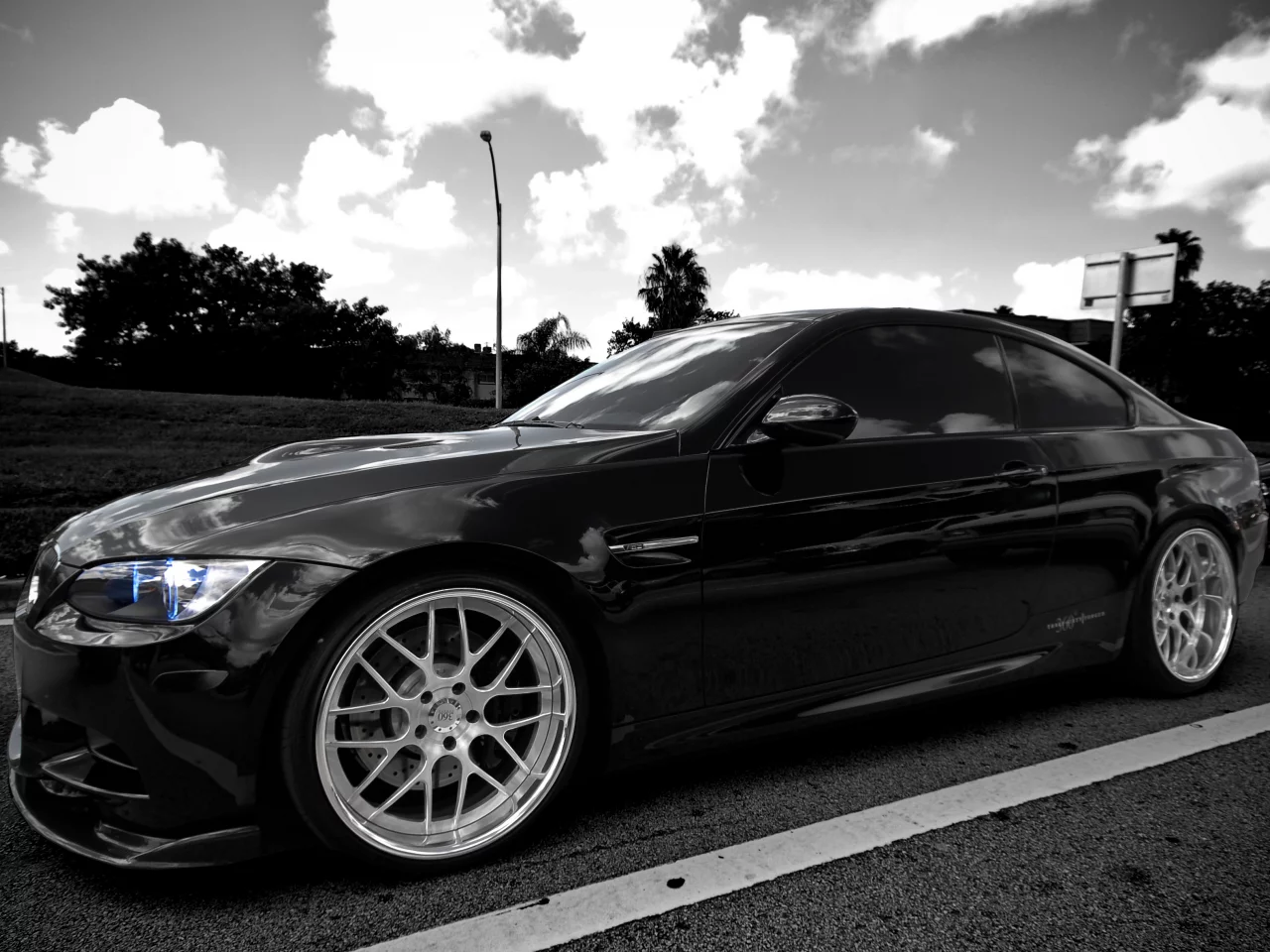 шоссе, e92, black, Bmw, бмв, чёрный, m3