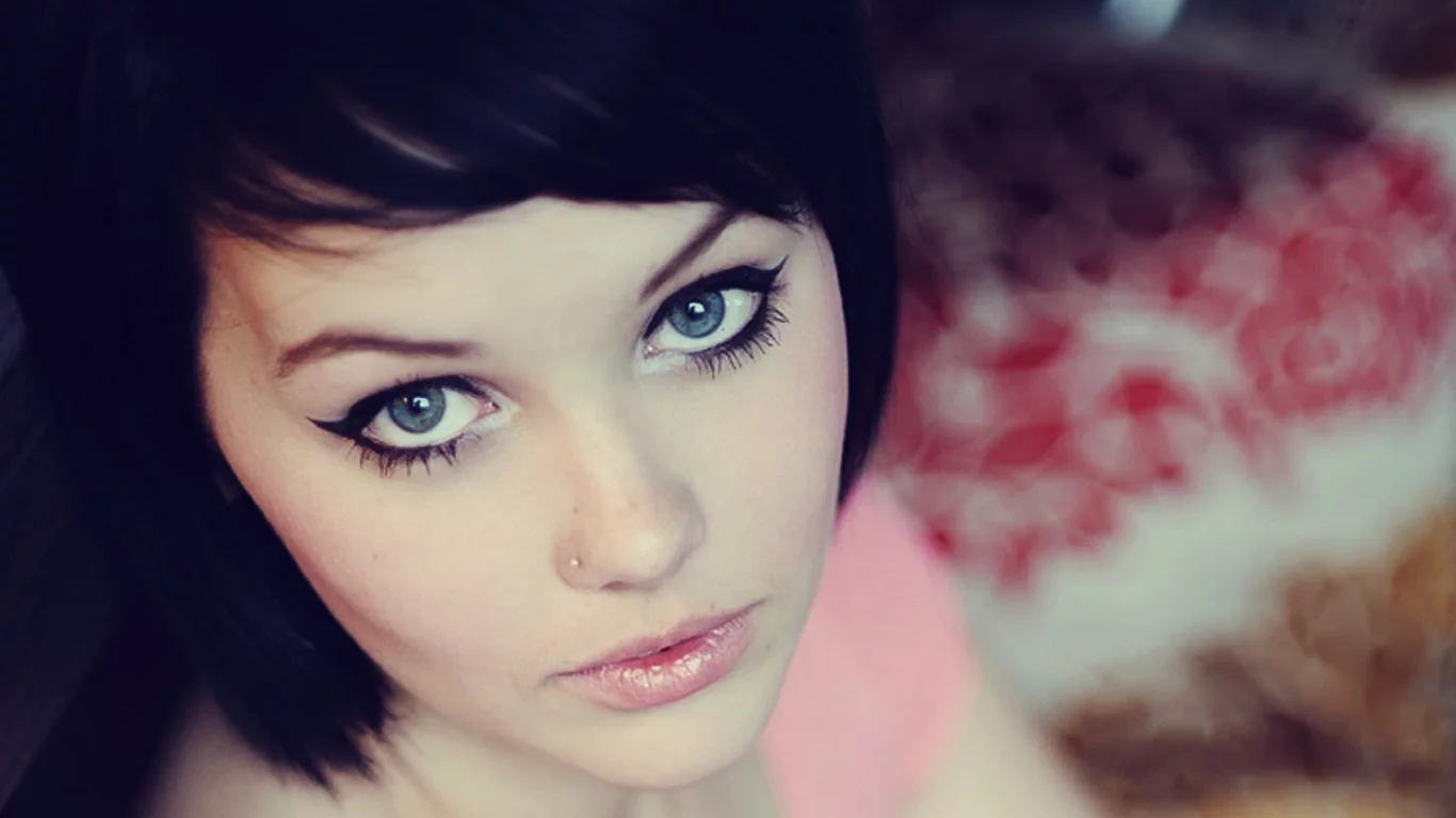 милая, модель, взгляд, брюнетка, глаза, Mellisa clarke