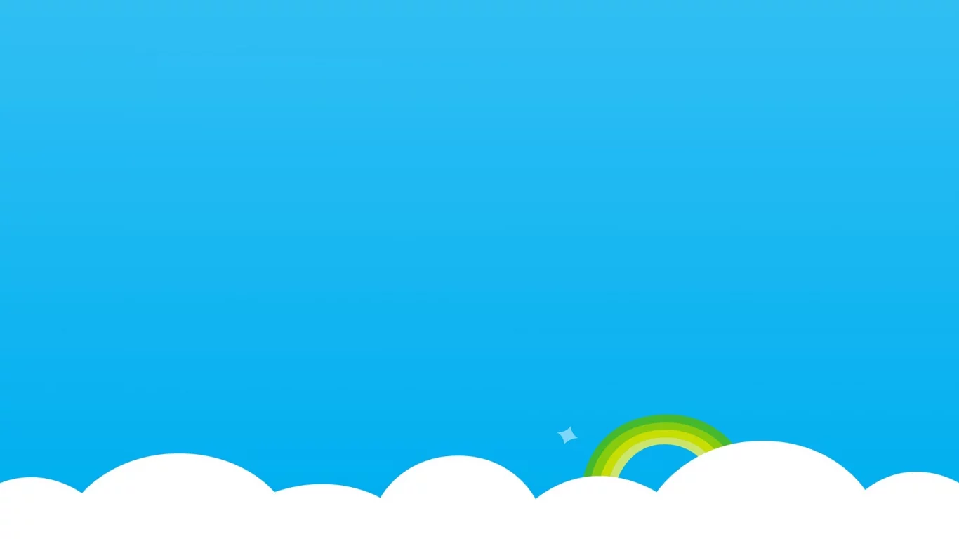 скайп, Skype, радуга, облака, простой фон