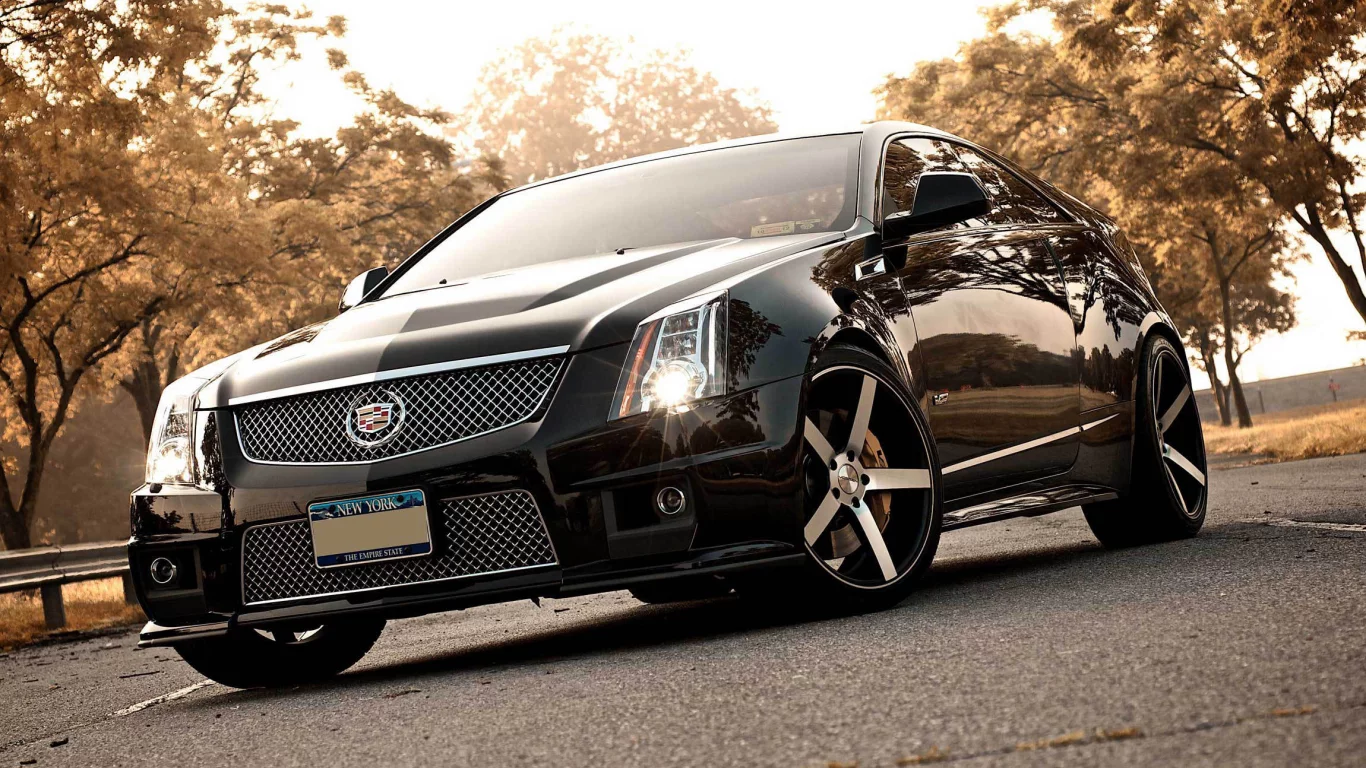 чёрный, передняя часть, Cadillac, cts-v, black, кадилак