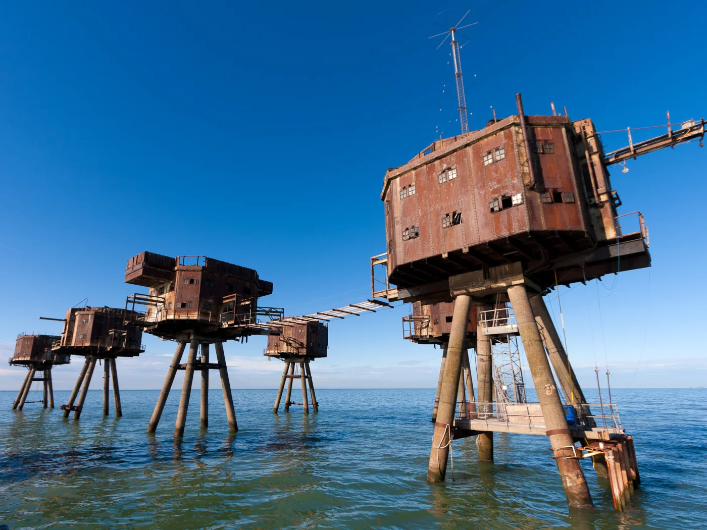 Maunsell army sea forts, море, небо