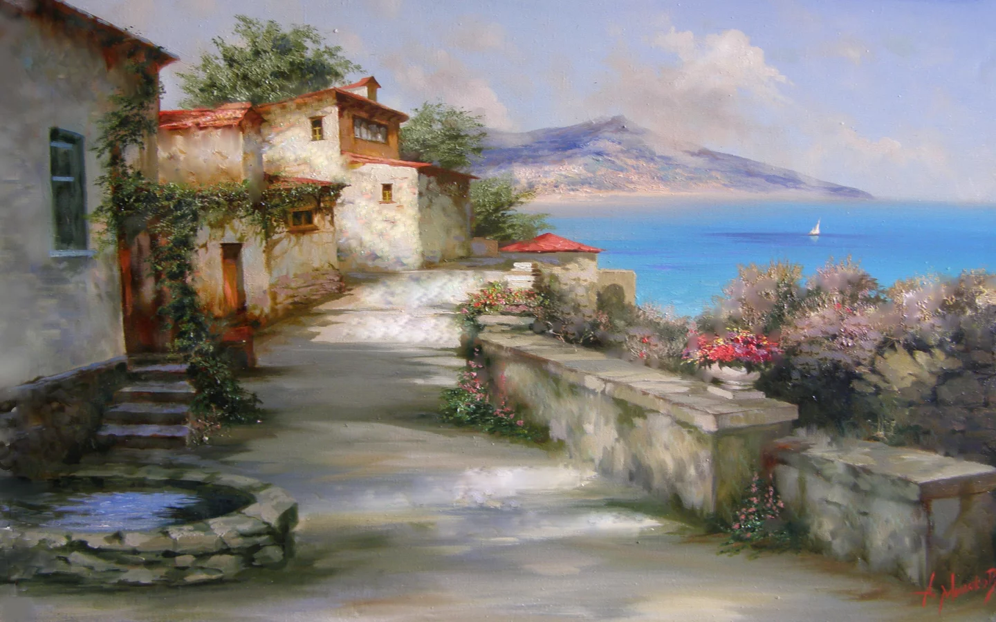 пейзаж, крым, Милюков александр, море, солнце, гурзуф