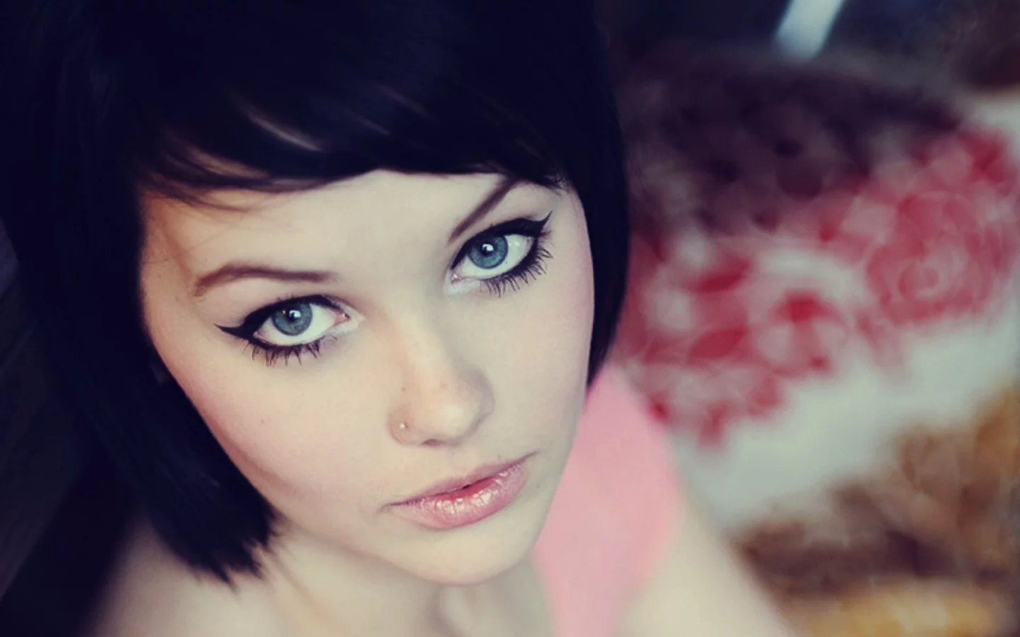милая, модель, взгляд, брюнетка, глаза, Mellisa clarke