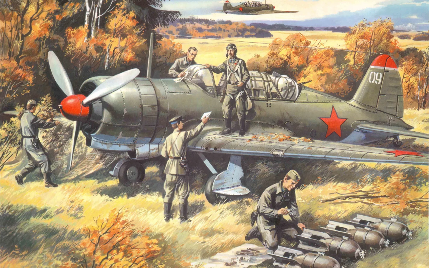 ближний, и, Арт, самолет, советский, су-2, разведчик