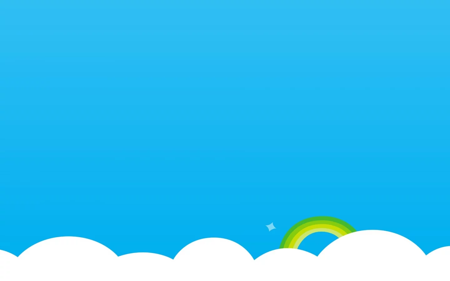 скайп, Skype, радуга, облака, простой фон