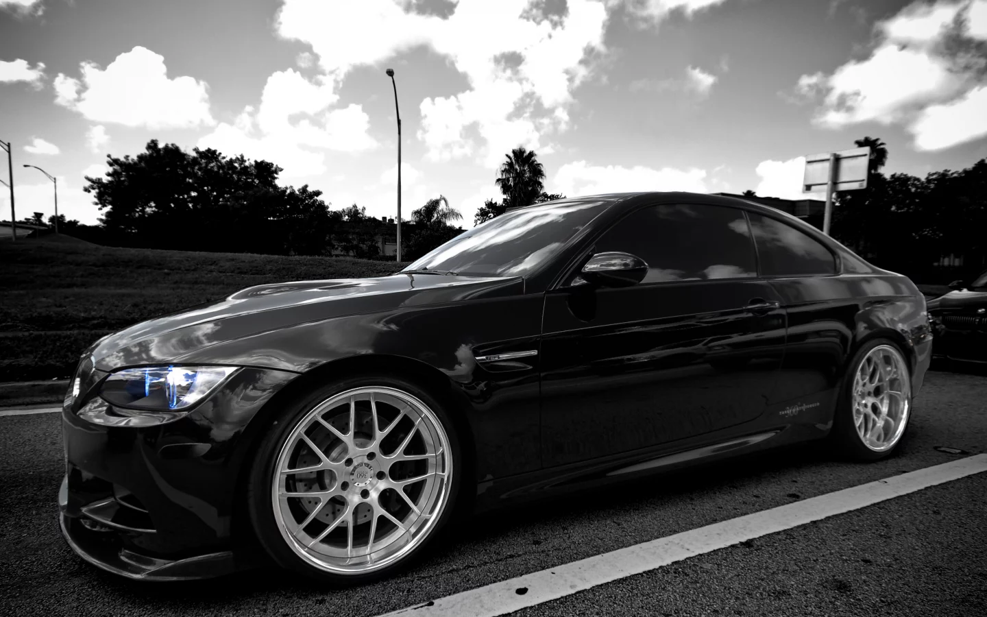 шоссе, e92, black, Bmw, бмв, чёрный, m3