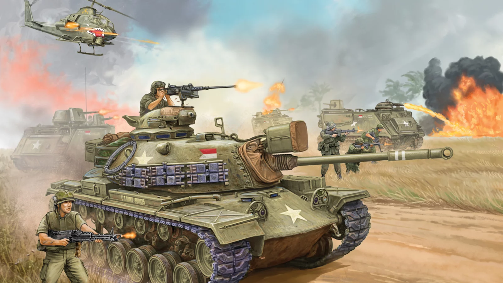 танк, patton, 1950-хг, калибр, m48a3, и, средний, сша, танк, Арт