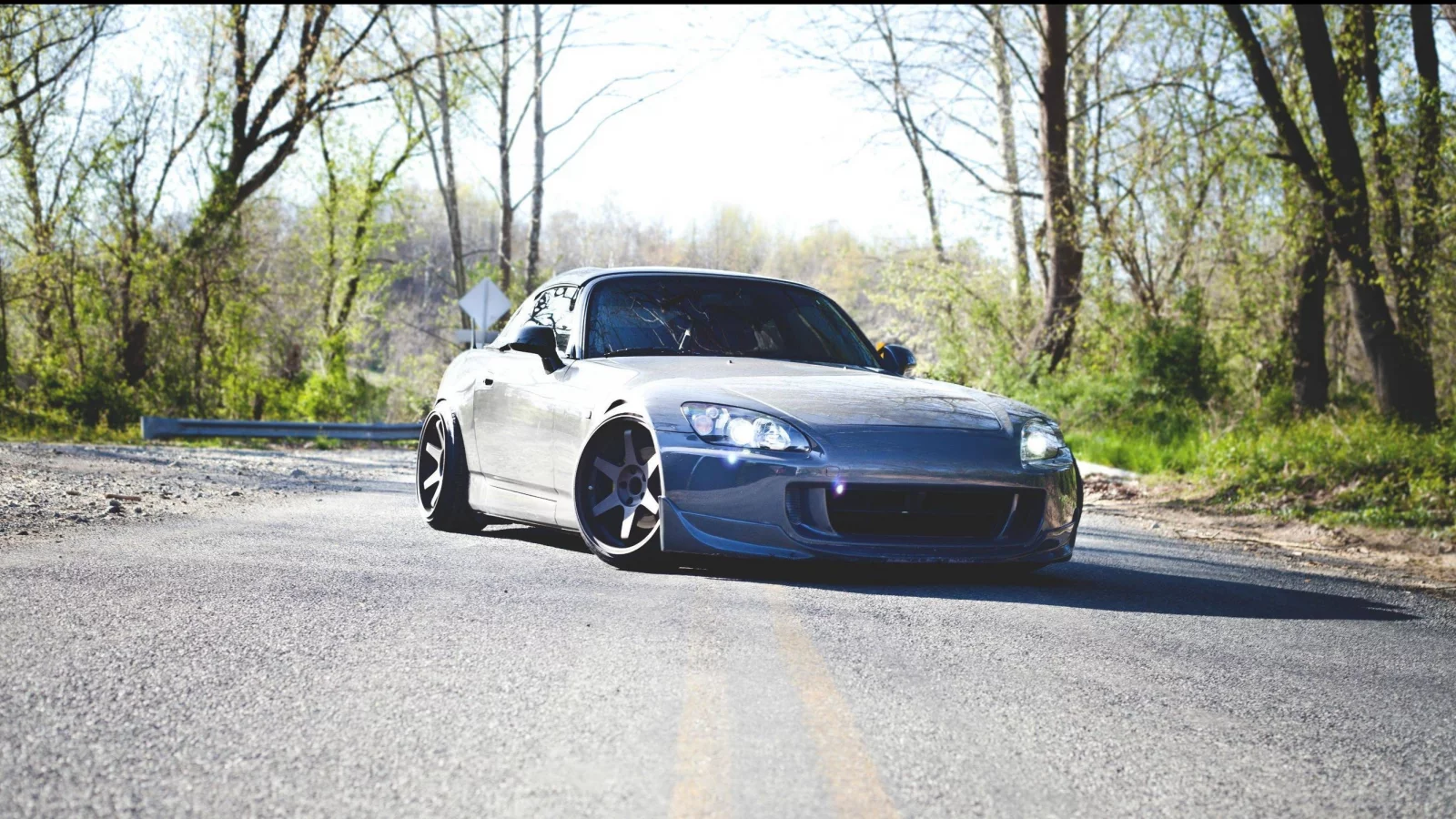ксенон, vtec, s2k, volk, s2000, honda, лес, фары, дорога, Хонда, свет
