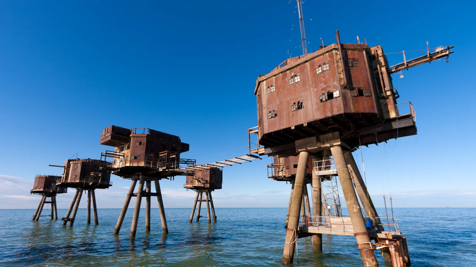 Maunsell army sea forts, море, небо