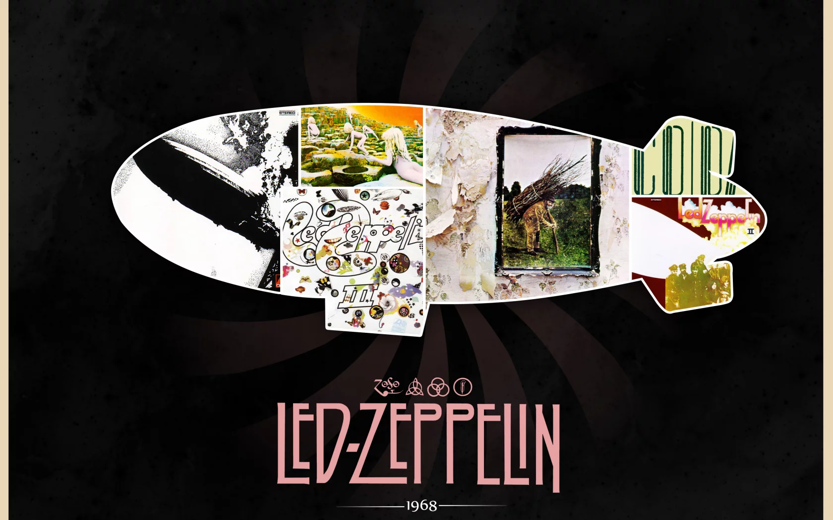 классика, обложки альбомов, дирижабль, Led zeppelin, rock
