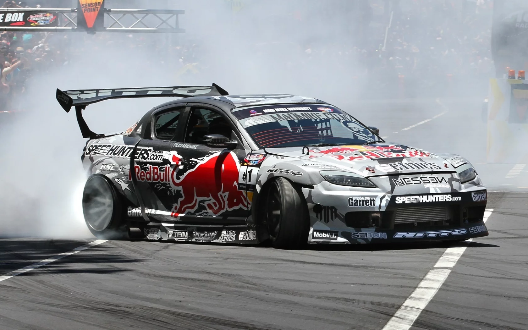drift, mazda, wallpapers, мазда, автомобиль, redbull, Car, обоя, team, rx8