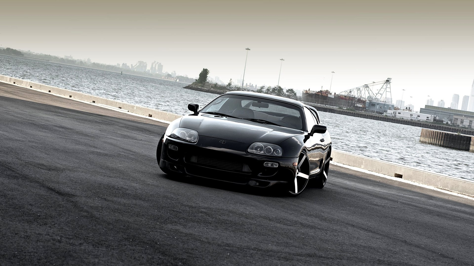 Картинка на рабочий стол vossen, toyota supra, tuning, Car, black,  wallpapers, beautiful, desktop, automobile 1920 x 1080