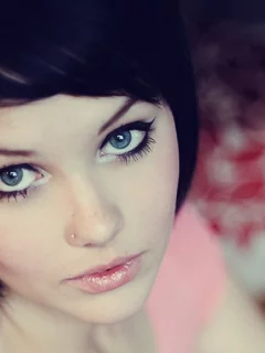 милая, модель, взгляд, брюнетка, глаза, Mellisa clarke